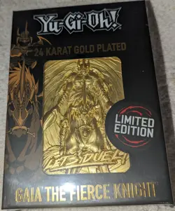 Yu-Gi-Oh! Metal Replica Card Gaia the Fierce Knight 24k Gold Plated Limited Edit - Image 5