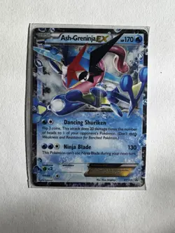Pokemon Ash-Greninja EX Black Star Promo Holo Card XY133 Ultra Rare - Image 1