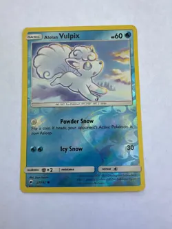 Alolan Vulpix 27/147 Reverse Holo Sun & Moon Burning Shadows Pokemon Card - Image 1