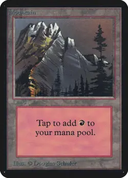 Magic MTG Alpha Mountain Right Trees NEAR MINT NM - Image 1
