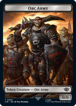 ORC ARMY TOKEN (#6) x4 mtg NM Lord of The Rings - Image 1