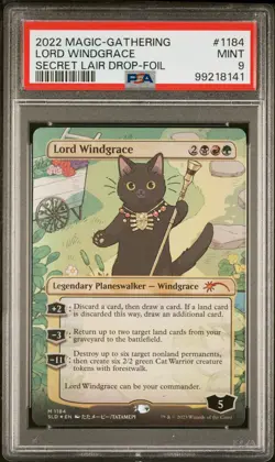 2022 Magic Gathering MTG Lord Windgrace #1184 PSA 9 #8141 - Image 1