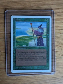 WOTC MTG Vintage Unlimited Edition Fastbond (NM) CCG Magic the Gathering - Image 1