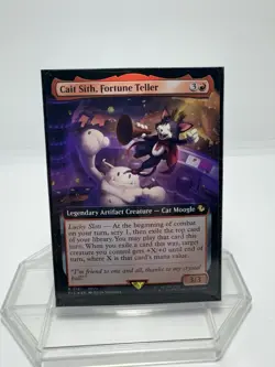 Cait Sith Fortune Teller Extended Art FOIL MTG Final Fantasy NM - Image 1