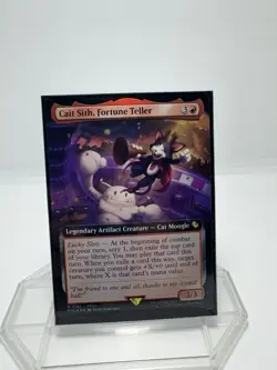 Cait Sith Fortune Teller Extended Art FOIL MTG Final Fantasy NM - Image 2