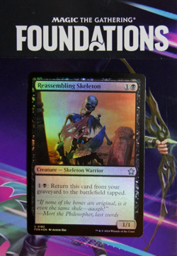 MTG FDN: Reassembling Skeleton (Creature Skeleton Warrior) Foil Foundations 0182 - Image 1