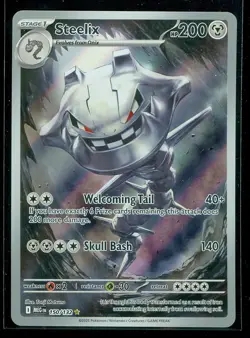 Pokemon STEELIX 150/132 - Mega Evolution - ILLUSTRATION RARE - MINT - Image 1