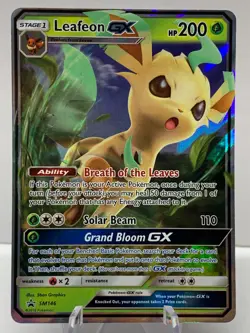 Pokemon Leafeon GX SM146 Sun & Moon BLACK STAR PROMO - Image 2