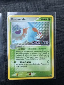 Masquerain 39/107 Reverse Holo Stamped Pokemon EX Deoxys 2005 TCG Era Card - Image 1
