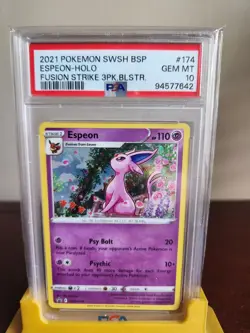 2021 POKEMON SWSH BLACK STAR PROMO #174 ESPEON-HOLO PSA 10 - Image 1