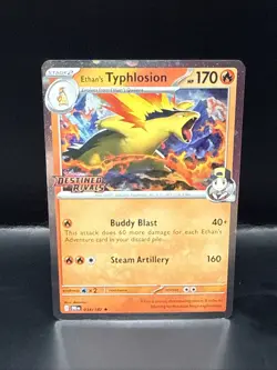 Pokemon Ethan's Typhlosion 034/182 Destined Rivals Prerelease Stamped Promo A - Image 1
