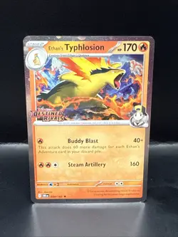 Pokemon Ethan's Typhlosion 034/182 Destined Rivals Prerelease Stamped Promo A - Image 2