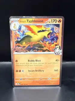 Pokemon Ethan's Typhlosion 034/182 Destined Rivals Prerelease Stamped Promo A - Image 3