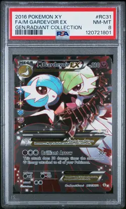 2016 POKEMON XY GENERATIONS RADIANT COLL #RC31 FULL ART/M GARDEVOIR EX PSA 8 - Image 1