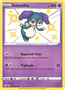 Indeedee - Shining Fates SV059/SV122 - Pokemon TCG - LP - Shiny Holo Rare - Image 1