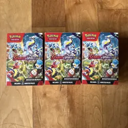 Pokemon Scarlet And Violet Base Set Booster Bundle Lot Of 3 - Image 1