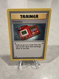 1999 Pokemon Base Set Pokedex Trainer 87/102 Shadowless - Image 1