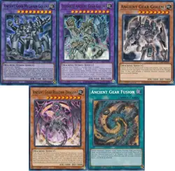 Yugioh Ancient Gear Tournament Deck - Fusion - Golem - 55 Cards - Image 1