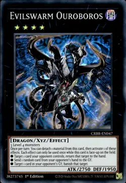 Evilswarm Ouroboros - Super Rare 1st Edition CRBR-EN047 - NM - YuGiOh - Image 1