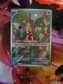 Shuckle Mega Evolution 136/132 Shiny Rare Full Art Pokemon Card NM Near Mint - Image 1