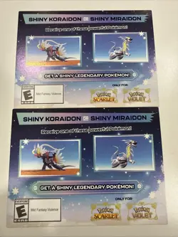 Pokemon Scarlet And Violet Promo Code Cards, Two - Image 1