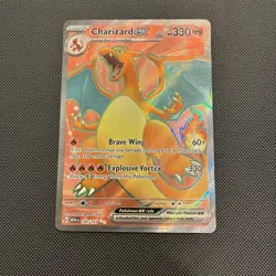 Pokemon TCG Scarlet & Violet Charizard EX Full Art Ultra Rare Card 183/165 NM!! - Image 1