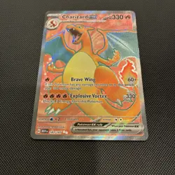 Pokemon TCG Scarlet & Violet Charizard EX Full Art Ultra Rare Card 183/165 NM!! - Image 2