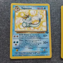 Vaporeon 12/64 & 20/64 Holo & Non Holo Jungle Set Rare Pokemon Cards LP-NM - Image 2