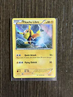 Pikachu Libre 30/30 Pokemon LP- On Back Of Card. Overall Good Condition Card - Image 1