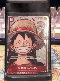 Monkey.D.Luffy (Alternate Art) P-001 One Piece Promotion Cards Foil - Image 1