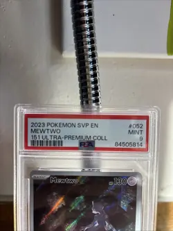 Pokemon TCG Mewtwo 052 Scarlet & Violet Promo Holo Card PSA 9 - Image 3