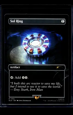 2024 MTG Magic The Gathering SLD Secret Lair Marvel Ironman #1734 Sol Ring - Image 1