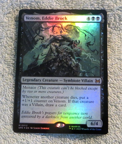Venom, Eddie Brock 0012 Mythical Foil - Magic MTG Spiderman Magic The Gathering - Image 1