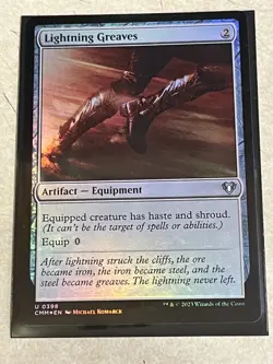 Lightning Greaves Commander Masters Foil - Image 1