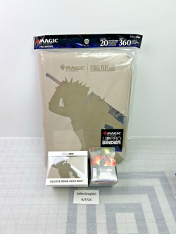 Magic the Gathering Final Fantasy Cloud Ultra Pro Binder & Deck Box Lot - Image 1