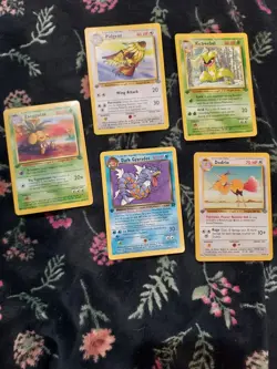 First Edition Non Holo Pokemon 5 Card Lot Circa 1999 - Image 1