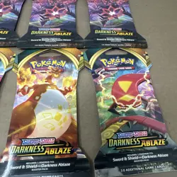 X8 Pokemon Sword And Shield Darkness Ablaze - Sleeved Booster Packs New Sealed - Image 3