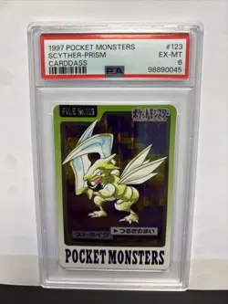 1997 POCKET MONSTERS CARDDASS SCYTHER PRISM PSA 6 - Image 1