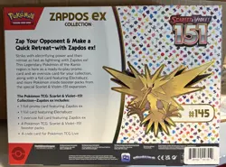 POKEMON TCG SCARLET & VIOLET 151 ZAPDOS EX COLLECTION BOX FACTORY SEALED NEW - Image 2