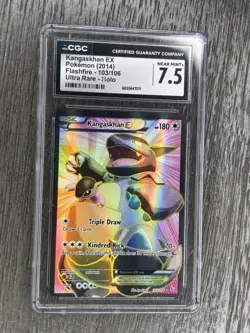 2014 POKEMON XY FLASHFIRE #103 FULL ART/KANGASKHAN EX CGC 7.5 NM - Image 1