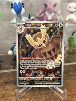 Pokemon Noctowl 141 Black Star Promo Stellar Down Illustration Rare - Image 1