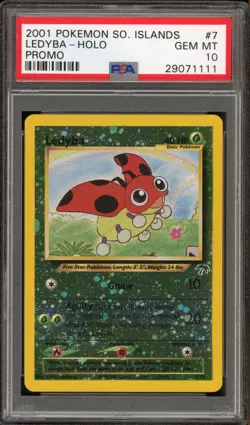 Pokemon Ledyba Southern Islands Reverse Holo Promo #7 PSA 10 Gem Mint - Image 1