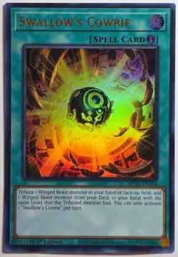 Yugioh Swallow's Cowrie MP25-EN174 Ultra Rare 1st Edition - Image 1