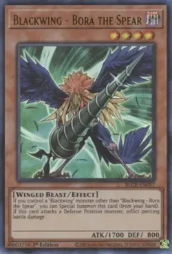 Yugioh! LP Blackwing - Bora the Spear - BLCR-EN057 - Ultra Rare - 1st Edition Li - Image 1