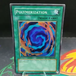 Polymerization LOB-059 Played MP Super Holo Rare Yugioh Card Magic 2002 - Image 1