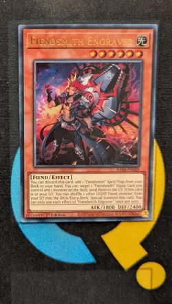 RA04-EN049 Fiendsmith Engraver Ultra Rare 1st Edition YuGiOh Card - Image 1