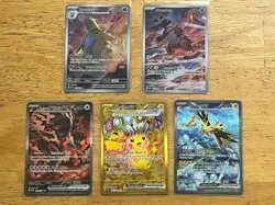 Pokemon Card Lot RARE - Pikachu Gold, Zapdos 151, Groudon - Image 1