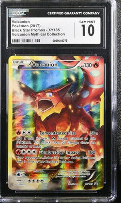 CGC 10 Volcanion Full Art Promo XY Mythical Collection 2017 Pokemon Card XY185 - Image 1