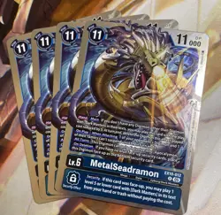 Digimon Card Game MetalSeadramon EX10-012 R Foil Playset Of 4 - Image 1