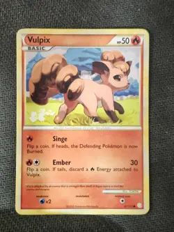 VULPIX - 87/123 - HEARTGOLD SOULSILVER - COMMON - POKEMON CARD - Image 1